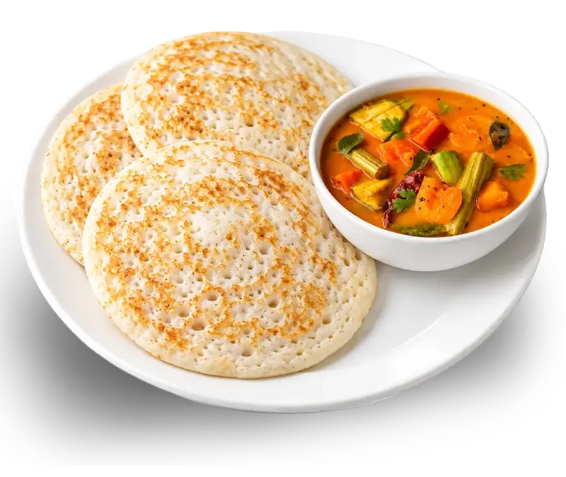 Thattu Dosa with Sambar
